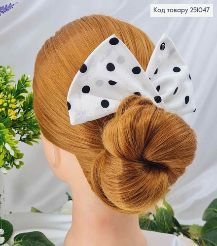 Тканинний Твістер для волосся, в горошок, 34*9,5см, кольори в асорт. 251047 фото 2