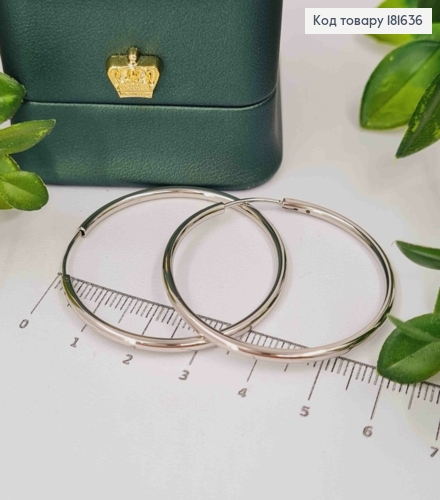 Серьги кольца Классические, диаметр 4см, Xuping 181636 фото 2