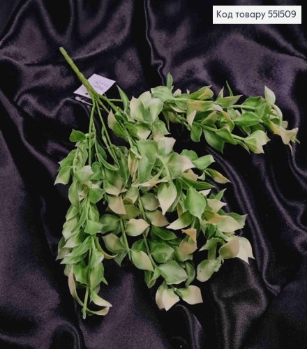 Искусственная декоративная Зелень, БЕЛО-ЗЕЛЕНОГО цвета, 5 веточек на металлическом стержне, 32см. 551509 фото 2