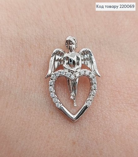 Кулон Ангел с серцем в камнях родированое Xuping 18K 220069 фото 4