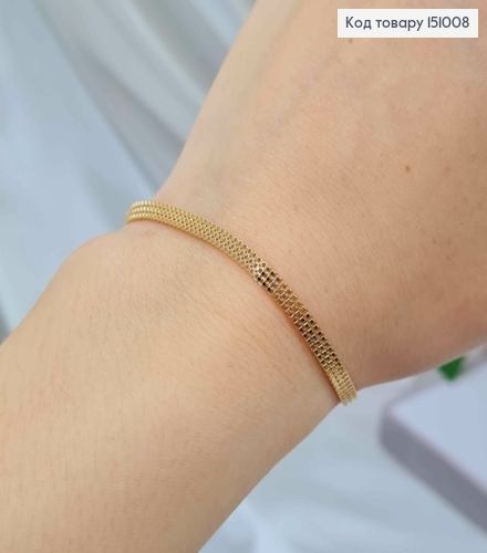 Браслет плетение Снейк тройной, шир.3мм, дл. 19см, Xuping 18K 151008 фото 2