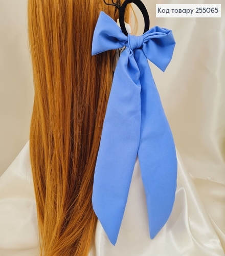 Резинка 5см  Твилли Бант синий  , длинный 9*27см( (ручная работа,Украина) 255065 фото 2