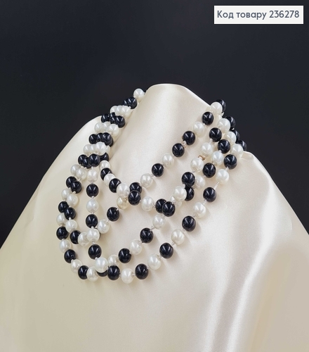 Буси 0,6см, цвет ЧЕРНЫЙ +БЕЛЫЙ, длина 160см 236278 фото 2