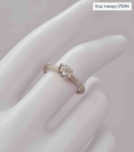 Кольцо родованное "Magic" с Блестящим камнем, Xuping 171084 фото 2