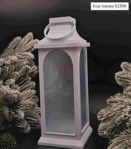 Ліхтарик дзеркальний 30см, на батарейках, білий 623011 фото 2