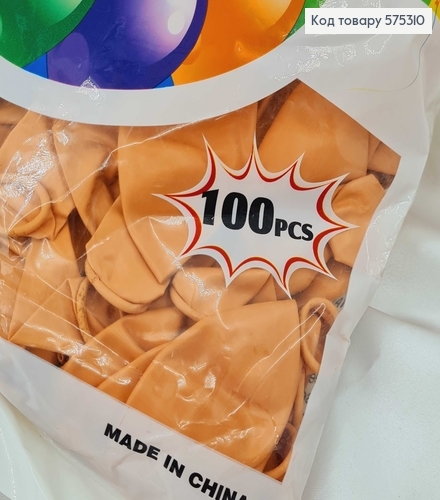 Повітряні кулі латексні 12'' Tongxuan Мідні Матові (30см), 100шт/уп 575310 фото 2