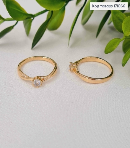 Кольцо "Нежность" украшено Ярким камнем, Xuping 18К. 171066 фото 3