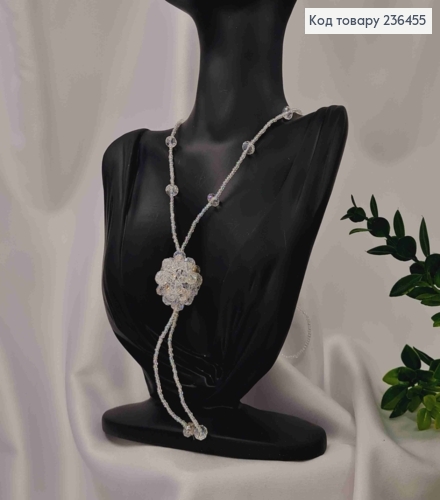 Бижутерия на шею из Бисера и Бусин, 82см, Перламутрового цвета, Hand Made 236455 фото 3