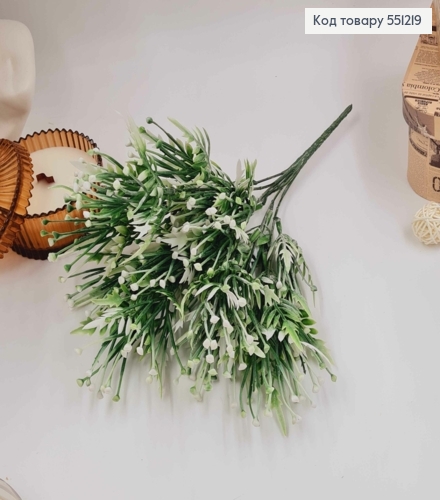 Композиция декоративная БЕЛОГО цвета с бубками, высота 36см 551219 фото 2