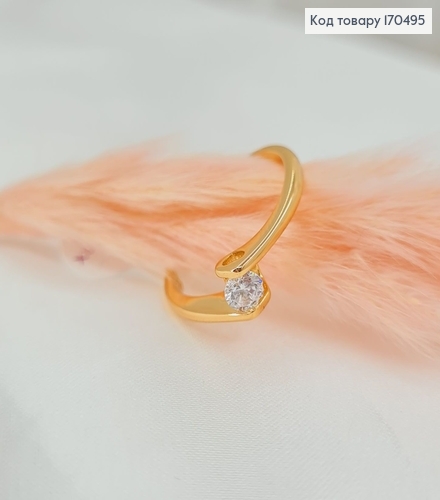Перстень з одним камінцем  4мм Xuping 18K  170495 фото 2
