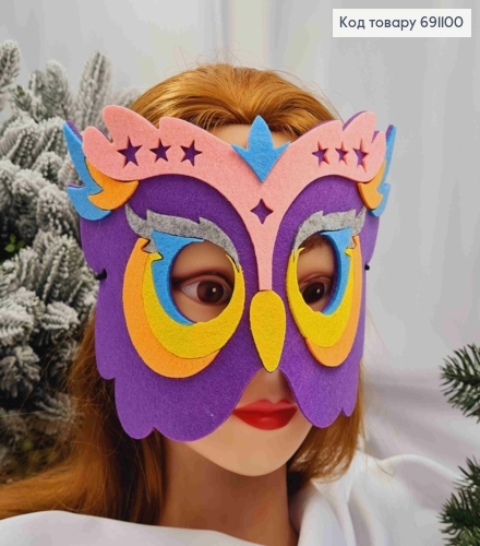 Новогодняя маска "МЕДВЕДЬ", 24*17см на резинке, фетр 691100 фото 2