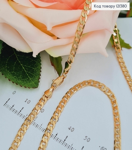 Цепочка панцирное плетение, 3,5мм, длина 50см, Xuping 18K 121380 фото 2