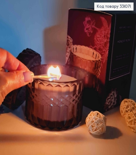 Парфумированая свеча с кришкой СОЕВА, MIDNIGHT PEONY (dark peony,musk,rose,cedarwood,water) 331071 фото 2