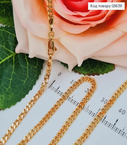 Цепочка Панцирное плетение, ширина 4мм, длина 50см Xuping 18K 121639 фото 2